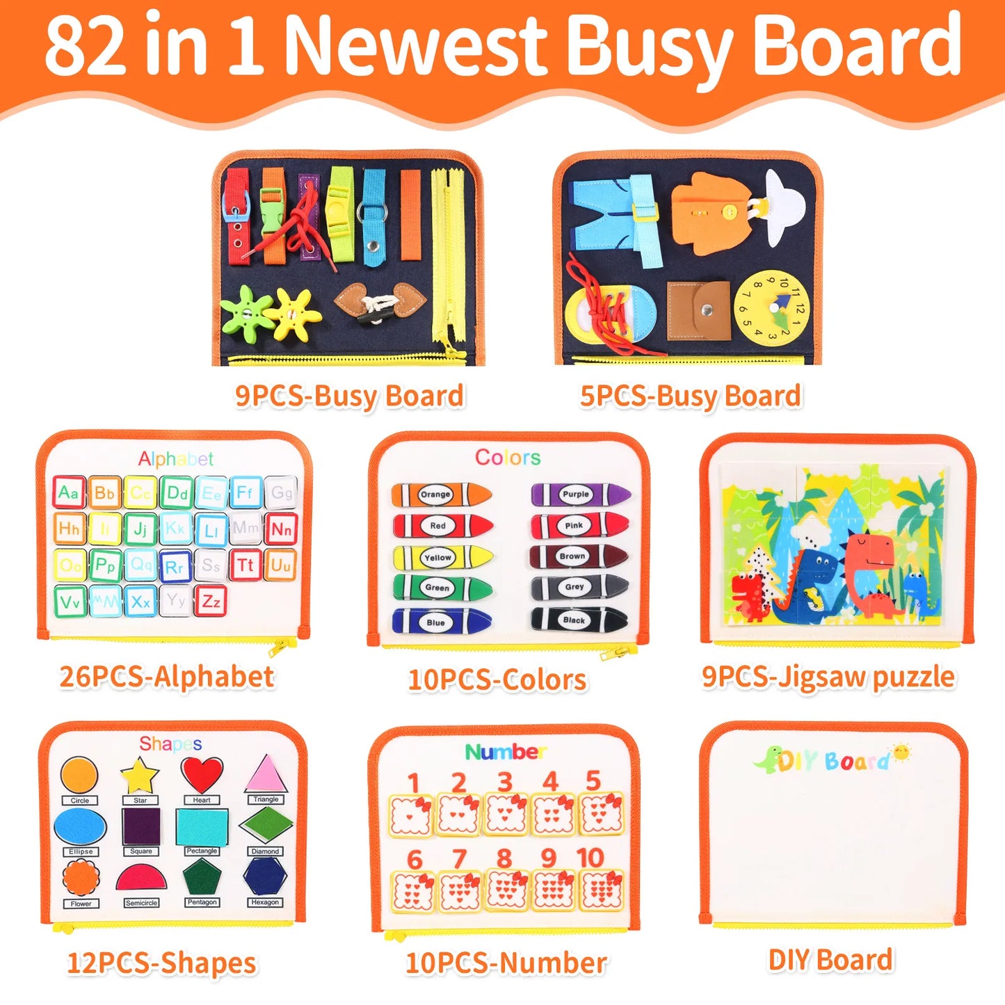 Montessori Busy Board Felt Cloth Story Book